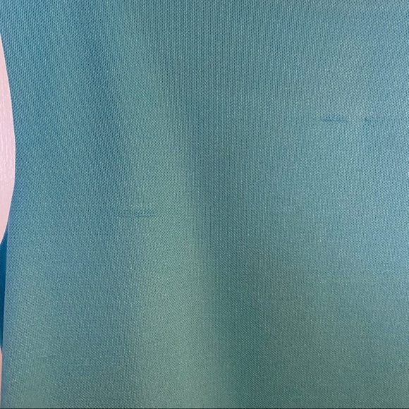 60’s VTG Turquoise Sheath Dress Plus Size Handsewn - Picture 4 of 8